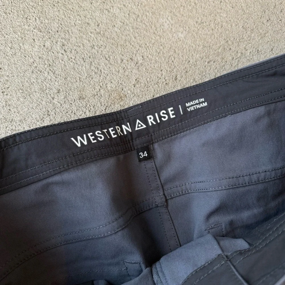 Western Rise Diversion Classic Pants 34x31 Navy Slim Travel Performance Stretch